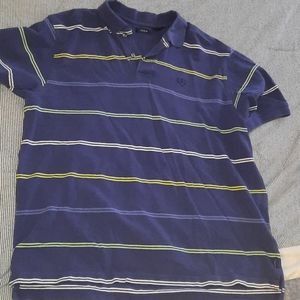 Striped collared shirt